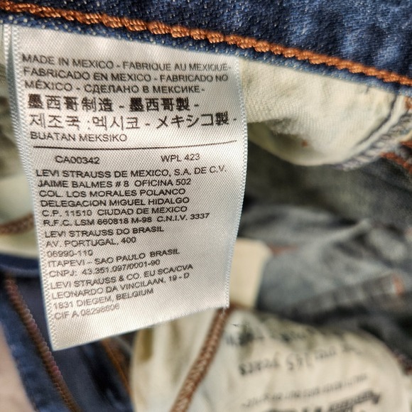 Levi's 514 Jeans Men's 33X33 (Tag 31X32) Slim‎ Straight Blue Pre-Owned - Picture 9 of 16